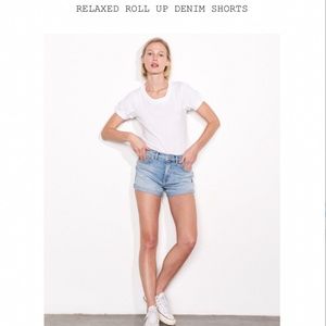 NWT SUNDRY RELAXED ROLL UP DENIM SHORTS